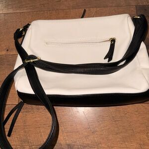 Nicole by Nicole Miller Black and White Crossbody Bag